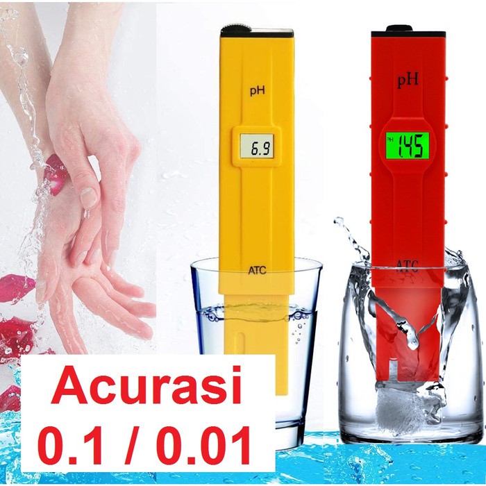 Unik PH Meter PH Digital Tester PH Ukur Alat Pengukur Keasaman Cairan Air - Kuning Murah