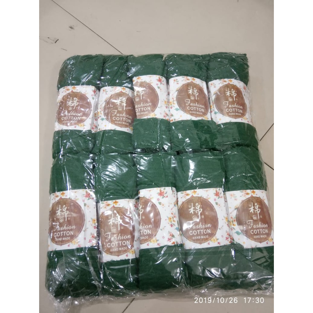 (COD) Hijab Pashmina Jilbab Bahan Katun  Arabian Shawl Cotton Import Quality Wide-C10 ARMY