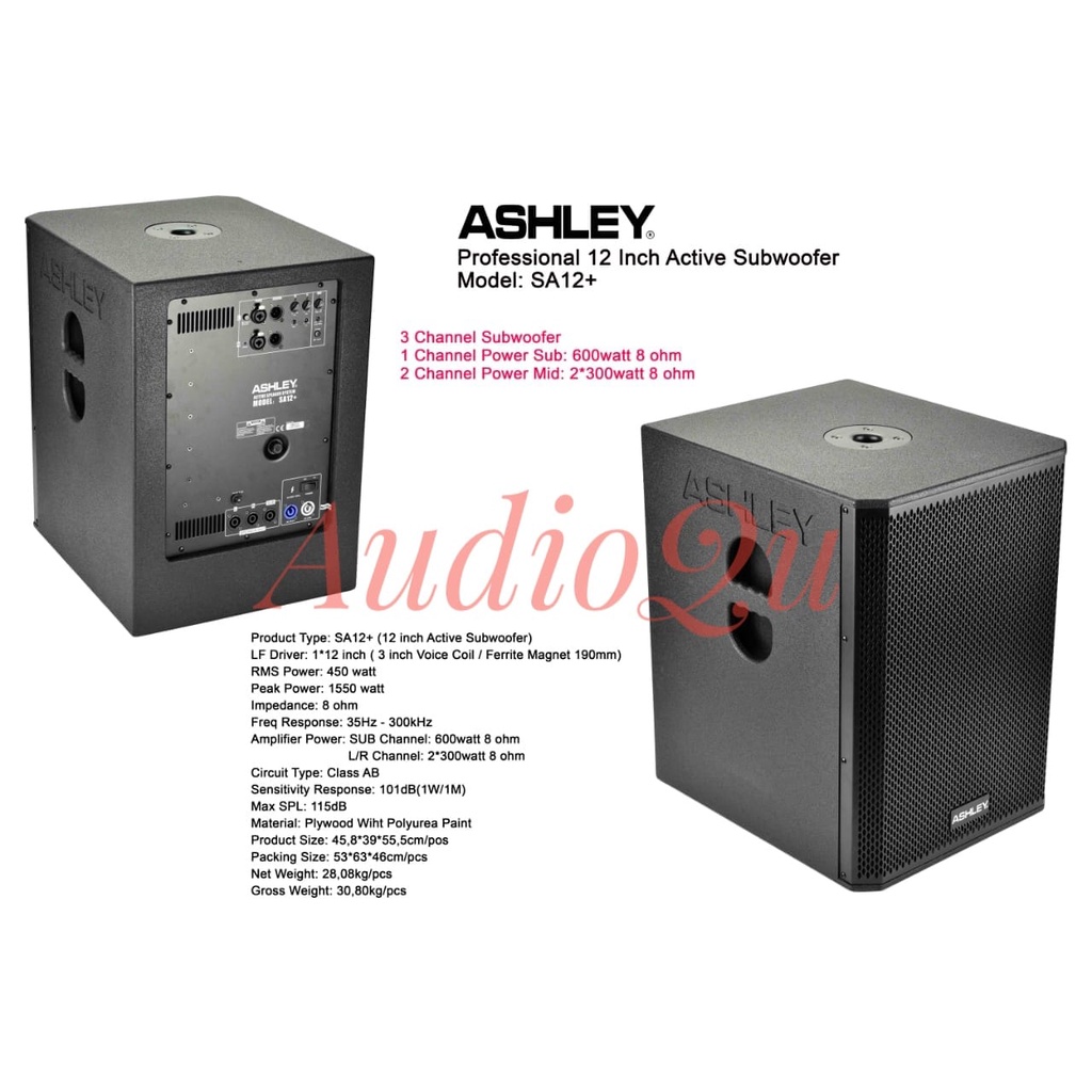 Subwoofer Aktif Ashley SA12+ / SA 12+ Original 12 inch