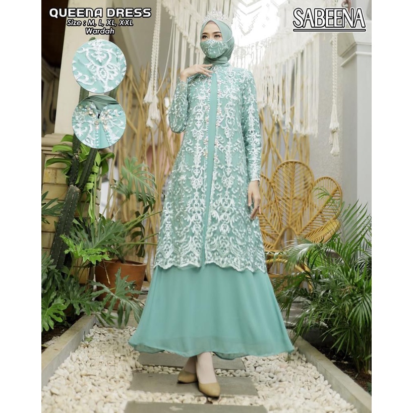 GERAI KABAYA -Yasmine Dress / Baju Gamis Wanita Terbaru 2022 / Gamis Remaja Modern Kekinian / Dress 