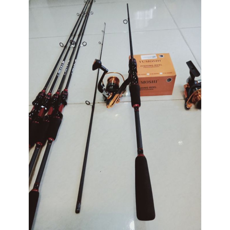 Set pancing Casting /Spining joran carbon sb2 +Reel 2000-3000 -12Bb spol besi