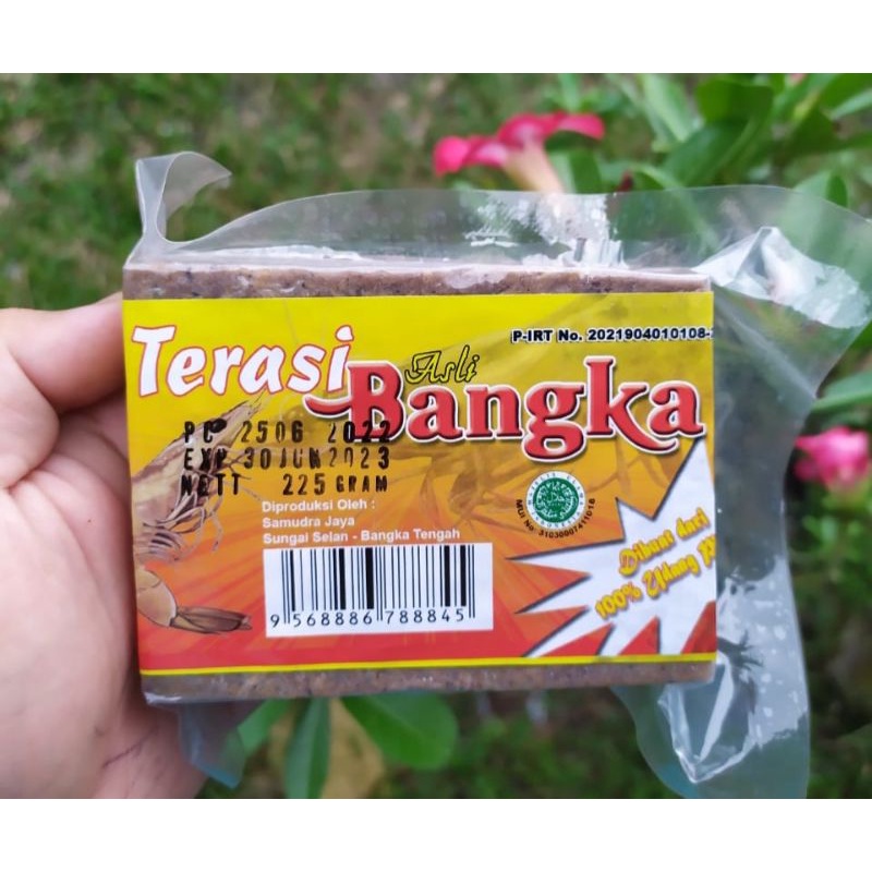 

TERASI/BELACAN BANGKA ASLI (225GRAM) TERASI BANGKA ASLI UDANG TOBOALI BANGKA SUPER