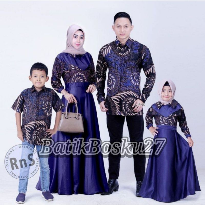 Batik couple keluarga modern terbaru set couple batik keluarga gamis jumbo