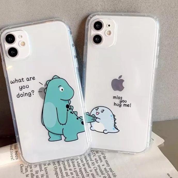 Dino couple printing anticrack case redmi note 10C 11 pro 10a 10 8 8a pro 9 9a 9c note 2 3 4 5 5a 6 