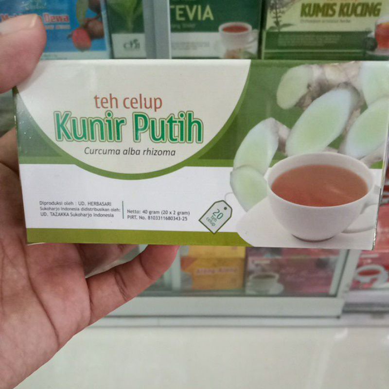 

Teh Kunir putihTeh celup herbal Tazakka. original Berijin BPOM. isi 20 kantong