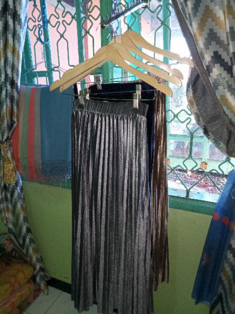 Grosir 10pcs Hanger Jepit Kayu Palang Cantolan Celana Hanger Rok Tebal Perlengkapan Toko Pakaian