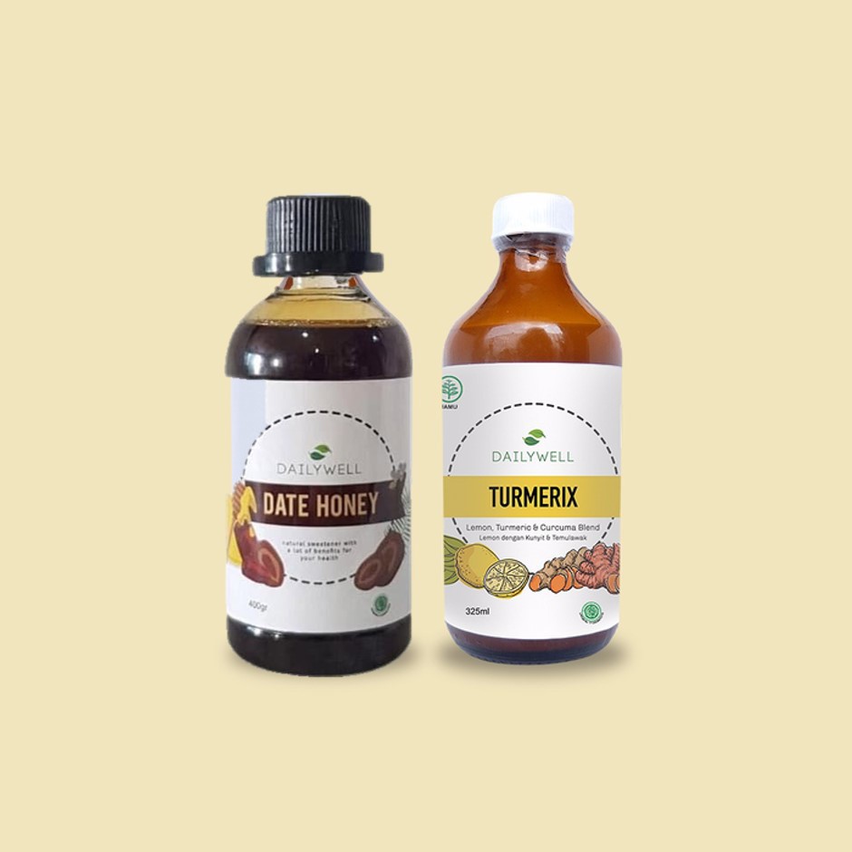 Paket hemat Dailywell - Bundling Daily well - Healthy Detox Turmerix+Date - Detoks Kunyit Madu