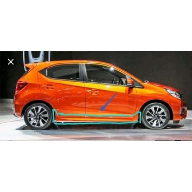 side skirt brio RS 2019 MERAH,modern steel,kuning,putih,hitam