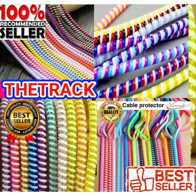 PELINDUNG KABEL 2 WARNA T44 / PELILIT KABEL SPIRAL / CORD PROTECTOR / CABLE LILIT DUA WARNA