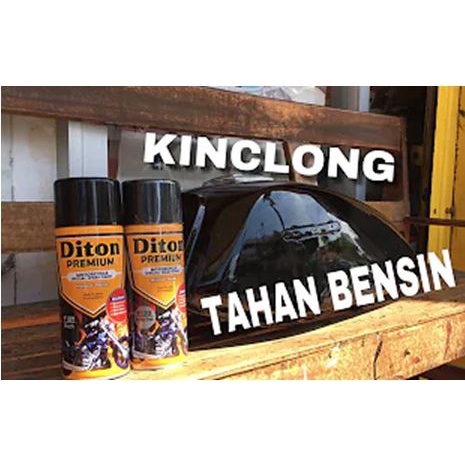 PAKET Diton Premium Black 9109 Hitam Mengkilap + Primer grey 9120 + Clear 9128 Cat Pilox Pilok Gloss