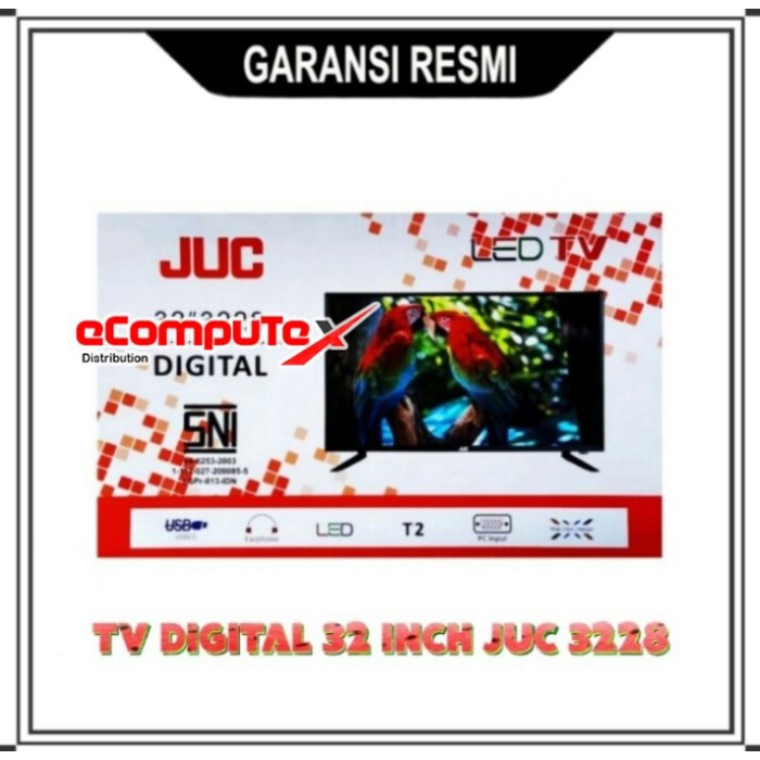 TV LED JUC DIGITAL 32&quot; INCH 3228 T2 / TELEVISI 3228 MZ306 T 2 - GARANSI RESMI