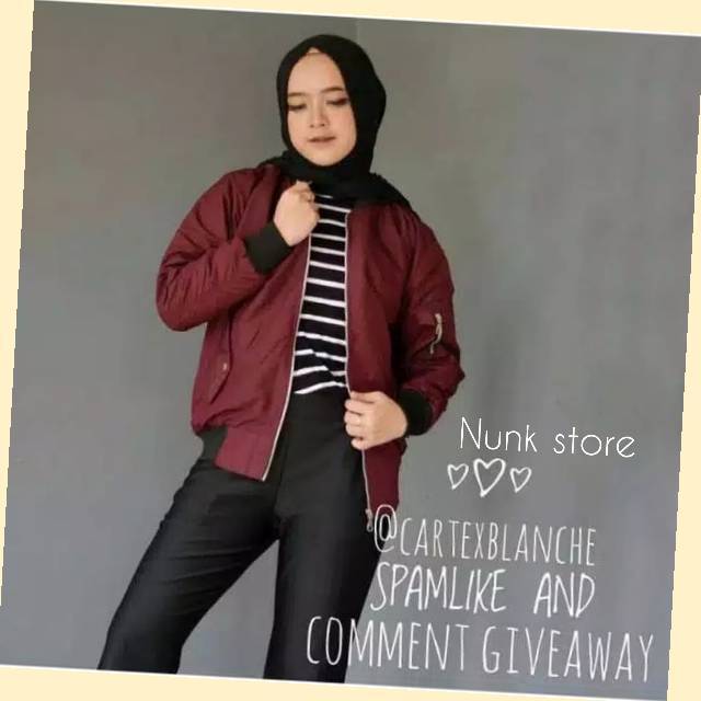 PROMO Jaket Bomber Polos Wanita Jaket Polos Premium M