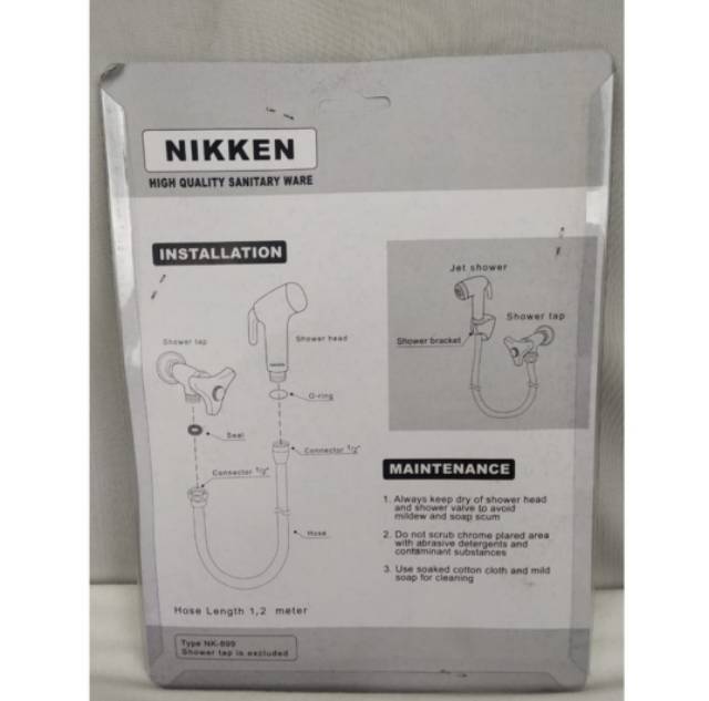 Jet Shower Toilet Semprotan Selang Bidet Air Cebok Kloset WC Putih - NIKKEN NK899