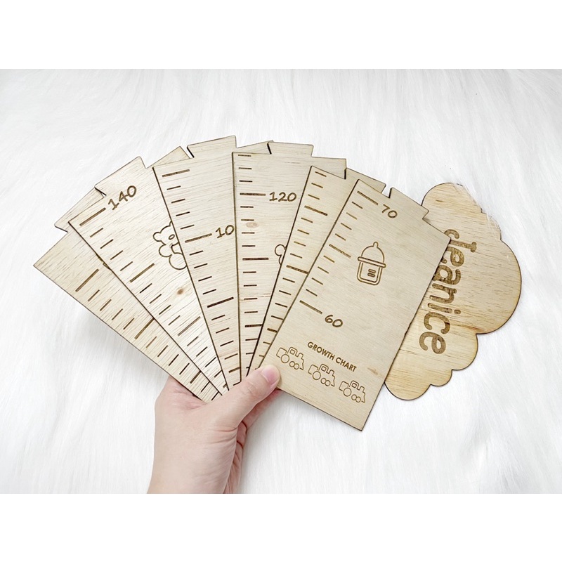 GROWTH CHART CUSTOM NAME | Pengukur tinggi badan anak | Dekorasi Kamar | Wooden Growth Chart