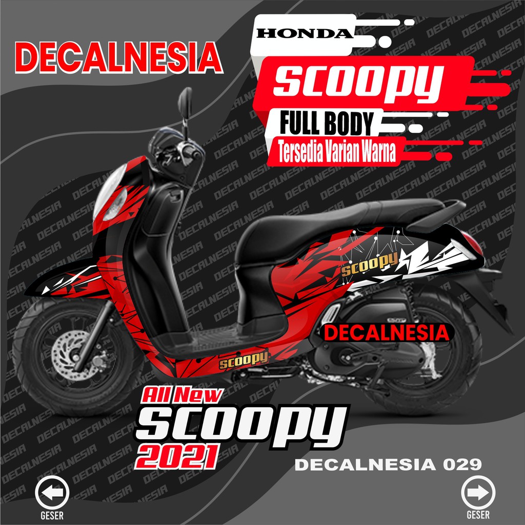 Decal Full Body Motor Honda Scoopy All New 2021 Aksesoris Variasi Stiker Scoopy
