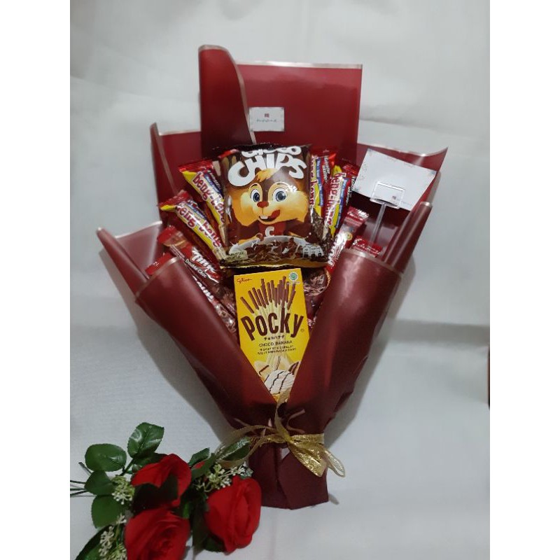 

Bouquet Snack Wrapping goldline (Isi By Request)