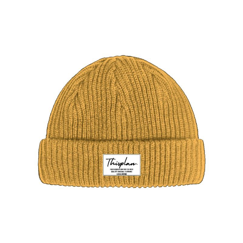 BEANIE HAT THISPLAN MUSTARD