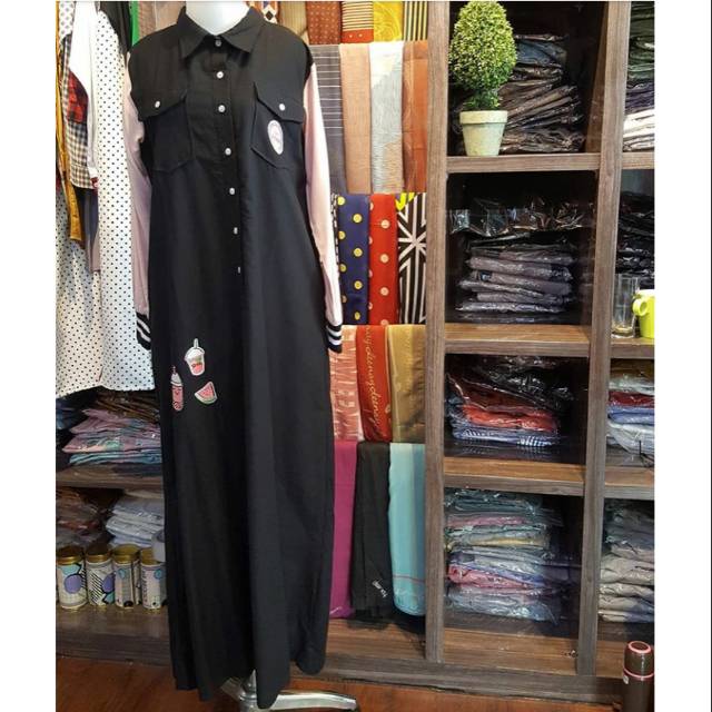 Versus City Dress Black Pink