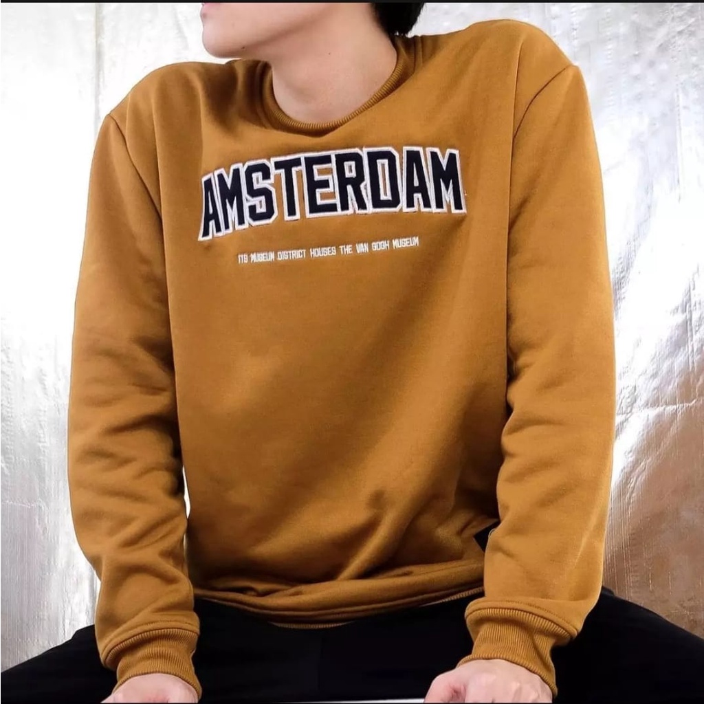 AMSTERDAM SWEATER UNISEX - ATASAN TEBAL KEKINIAN TERLARIS