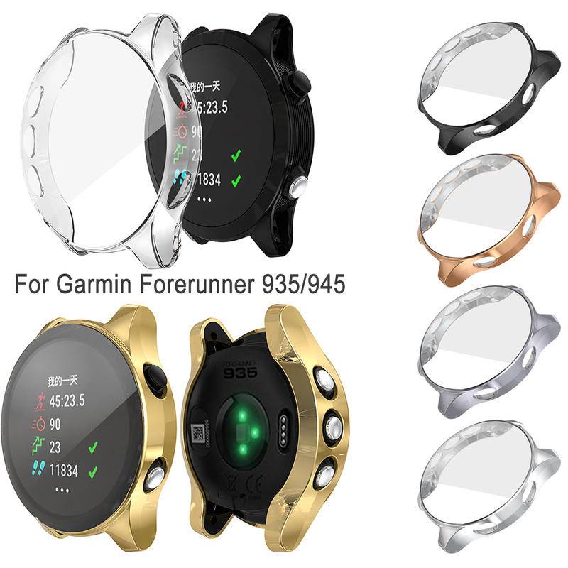 Case Pelindung Layar Tempered Glass Bahan Silikon TPU Ultra Slim Untuk Garmin Forerunner 935 / 945