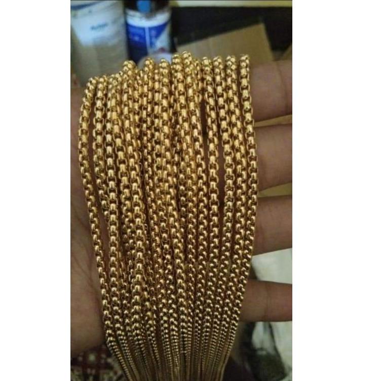 Terbaru.. Kalung titanium/rantai gold/rantai kuning/rantai pendant/mci