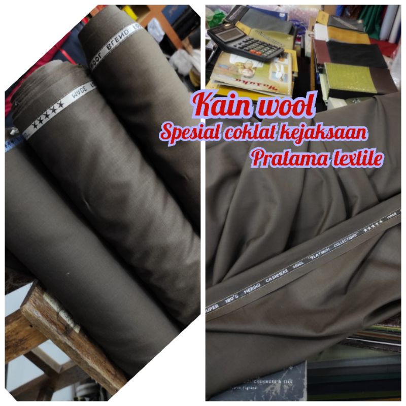 Kain wool import/Kain Jas, Celana, Pdh coklat kejaksaan