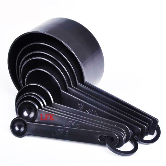 yur114d Bt325 Sendok Ukur Plastik 6Pcs/Set Tbs Tbsp Tsp Spoon Takar Kopi Resep - 10Pcs Hitam Dsds302