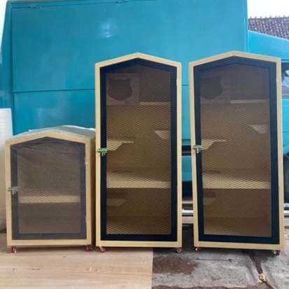 kandang kucing bahan kayu custom atap segitiga