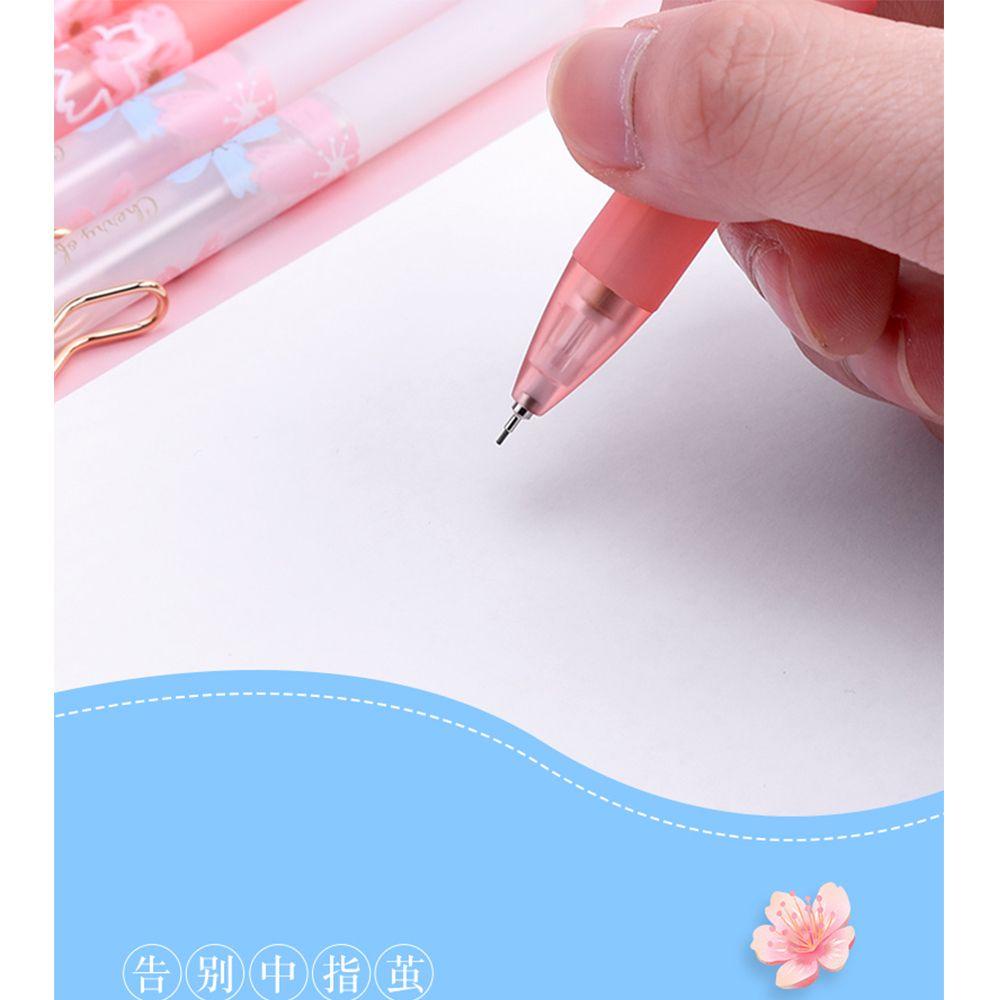 Lanfy Pensil Otomatis Indah High Quality Bunga Sakura Musim Sakura Alat Tulis Pensil Mekanik