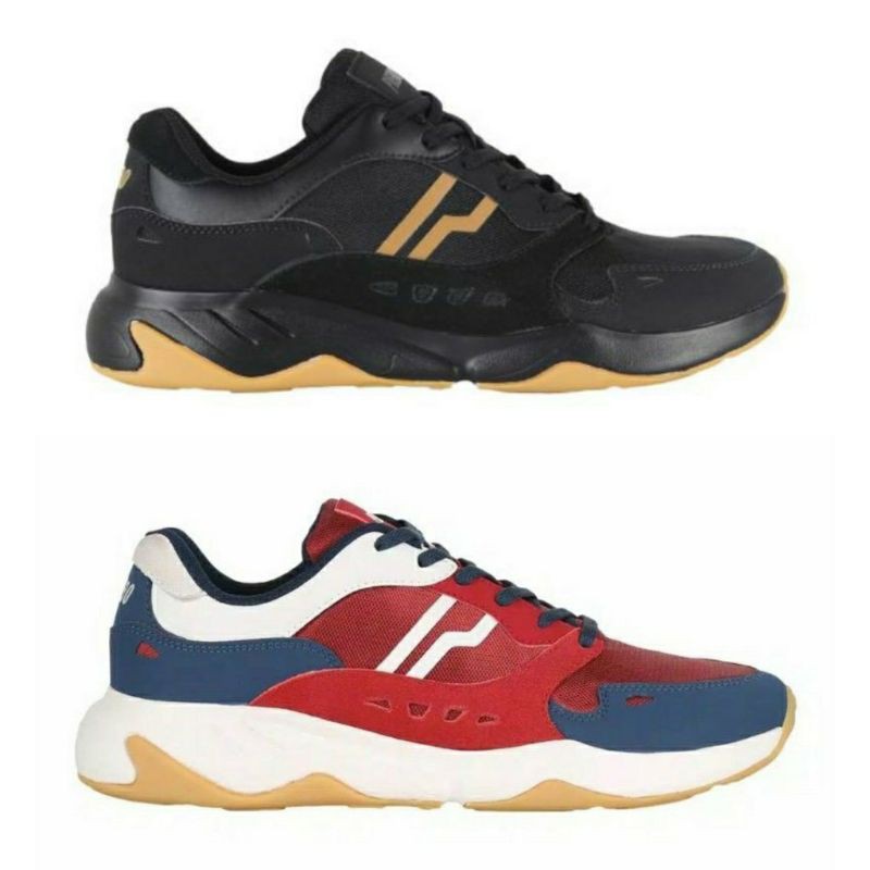 HANYA MINGGU INI PIERO ERGO WARNA HITAM GUM DAN MERAH SEPATU PIERO PRIA RUNNING VULCANO ERGO MOJO