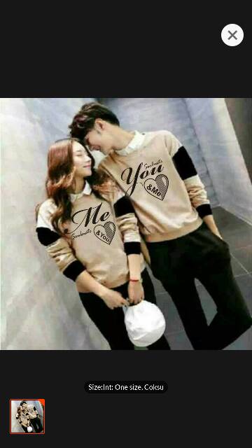 Sweater Couple / Sweater Pasangan / Baju Couple / Baju Pasangan You Love Me