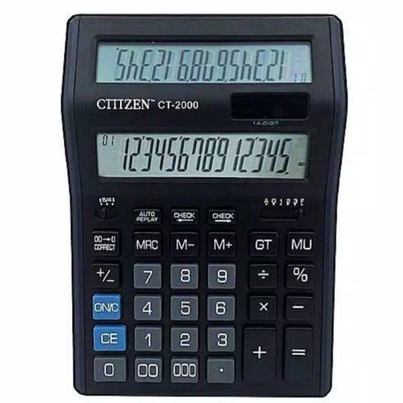 

{ COD } KALKULATOR CITIZEN CT 2000 14 DIGIT KALKULATOR 2 LAYAR BERKUALITAS/ SBS