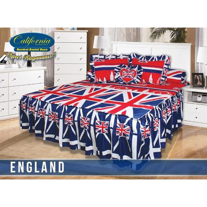Sprai, Sprei California Rumbai England No.1 King 180 Seprai Bendera Inggris ,Kualitas Oke