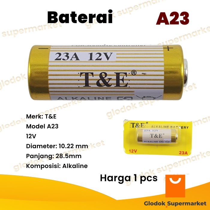 Baterai T&amp;E 23A Batu Batre 12v Battery 12 Volt Alkaline A23