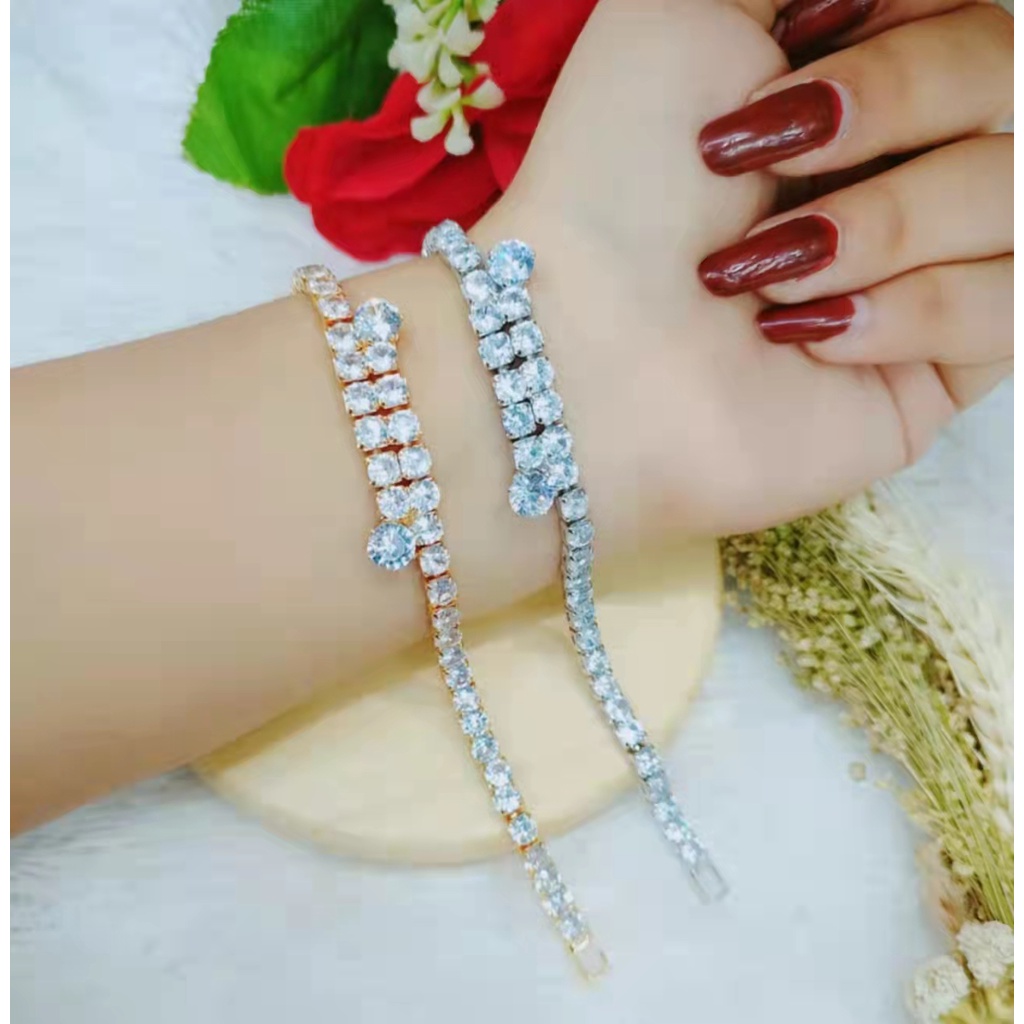 Gelang Xuping Mata Full Perhiasan Lapis Emas 004Z/005Z