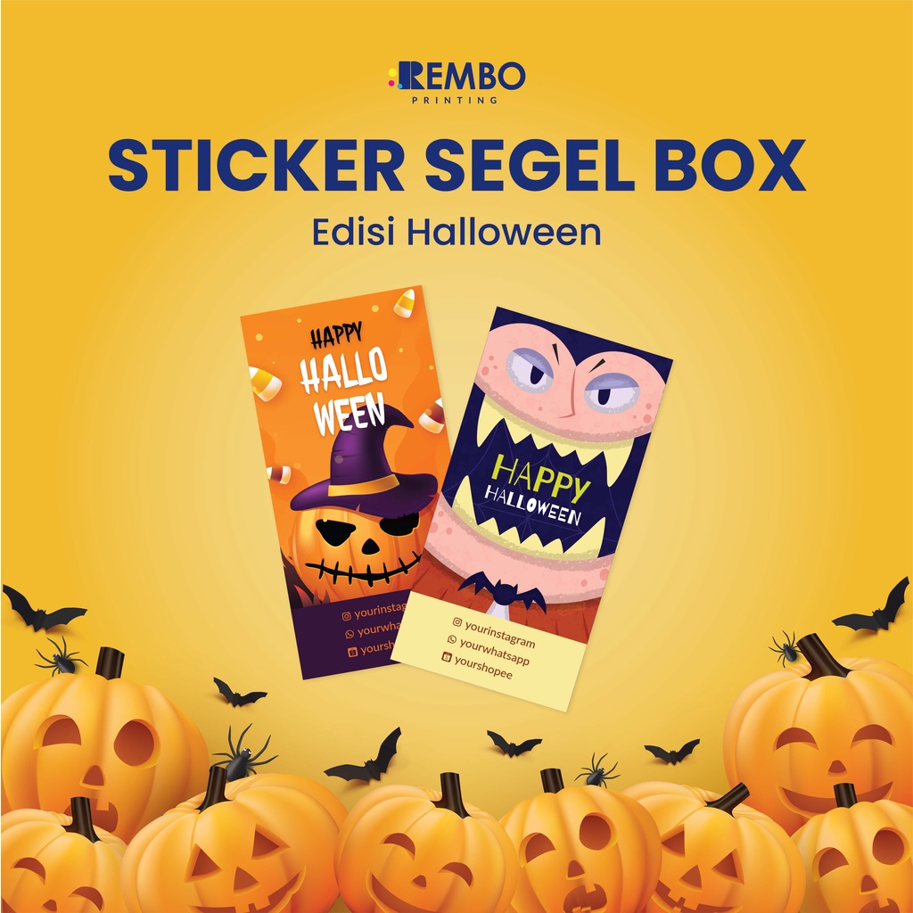 Sticker Segel Seal Box Edisi Halloween - Segel Box Halloween - Segel Seal Box Halloween  - Segel Box - Seal Box Hampers