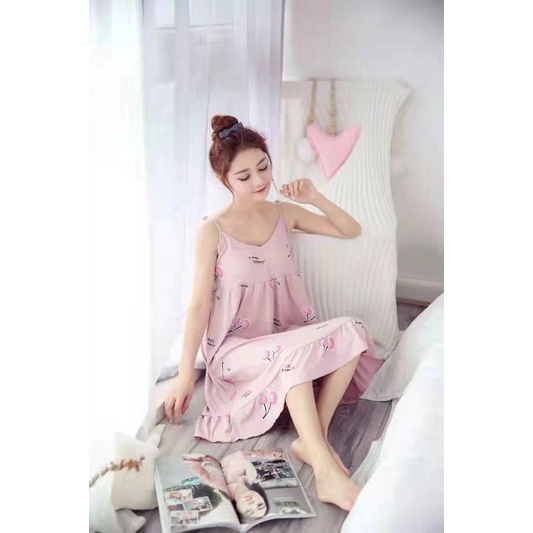 BUENO CREED - Daster Tidur Wanita Velona-Peach new