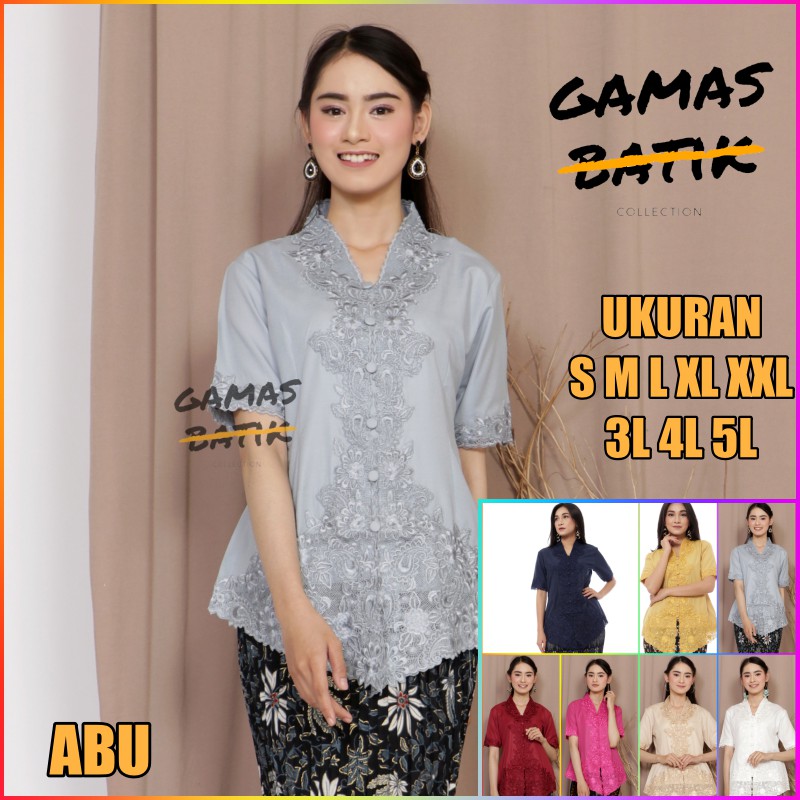 KEBAYA ENCIM BORDIR LENGAN PENDEK/ ENCIM JUMBO/ ENCIM BIG SIZE MURAH