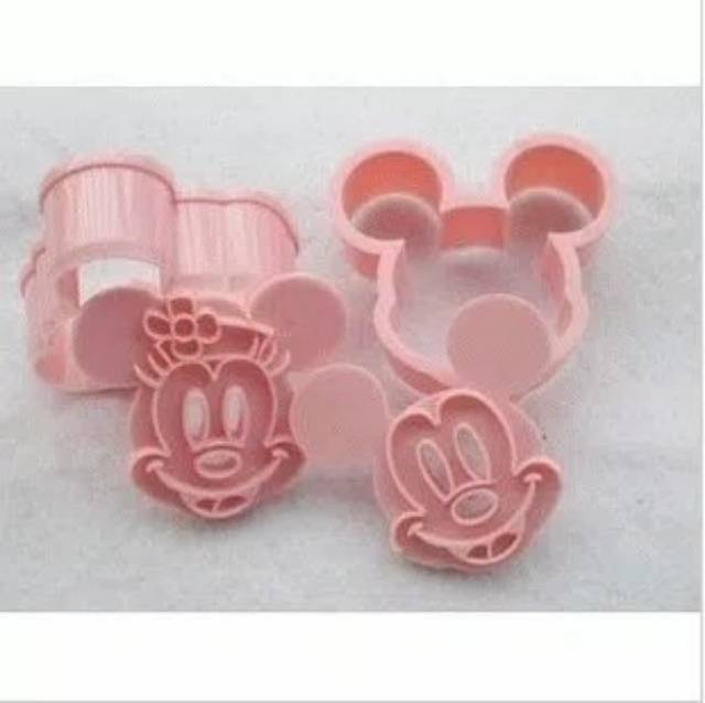 2pcs Cookies cutter cetakan kue kering biscuit set mickey dan minnie