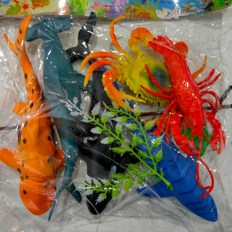 Mainan Anak Hewan Binatang Laut karet sea animal ikan