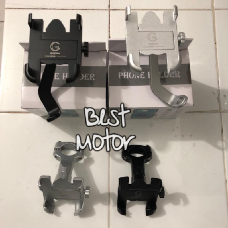 Holder hp motor full besi di stang/phone holder hp motor spion/Stand hp motor/tempat hp di motor/Universal holder handphone sepeda