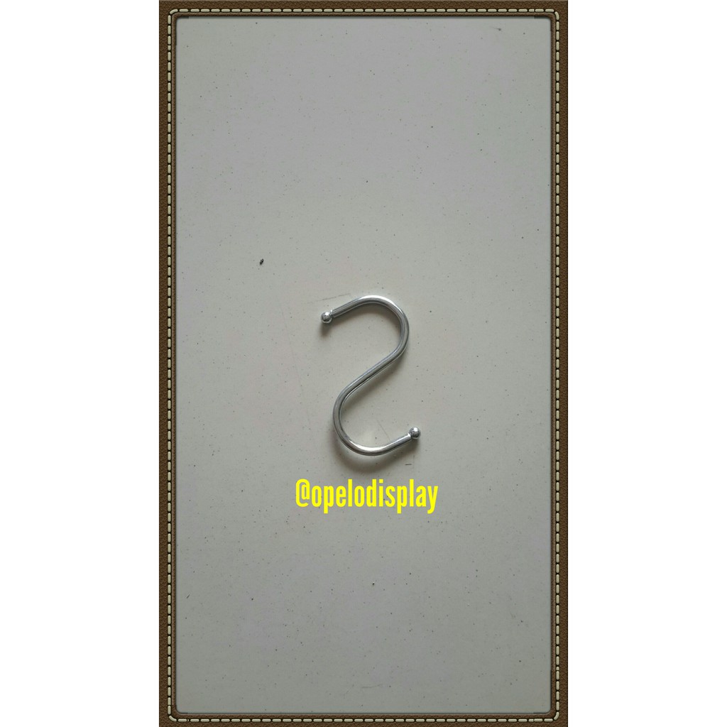 Gantungan Huruf S Besi Crome / Letter S Crome / Pengait Besi S