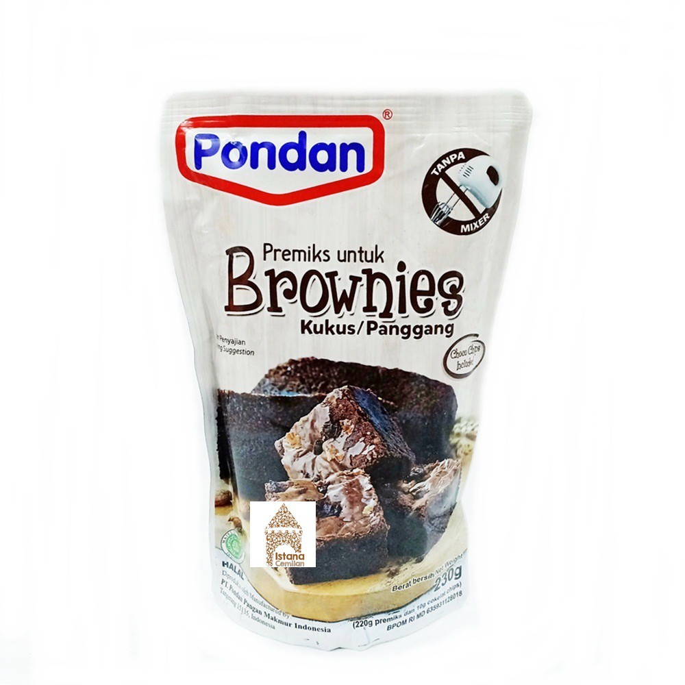 Jual Pondan Premiks Brownies Kukus / Panggang Instan 230 Gram Shopee Indonesia
