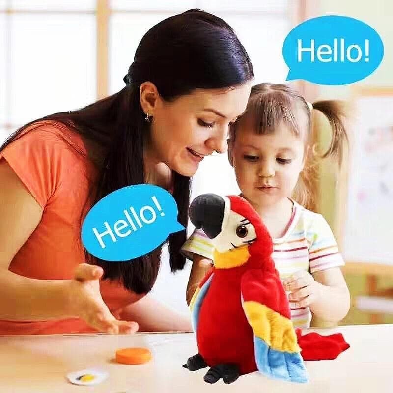 Boneka Talking Burung Beo Mainan Anak Bisa Meniru Suara &amp; bergerak