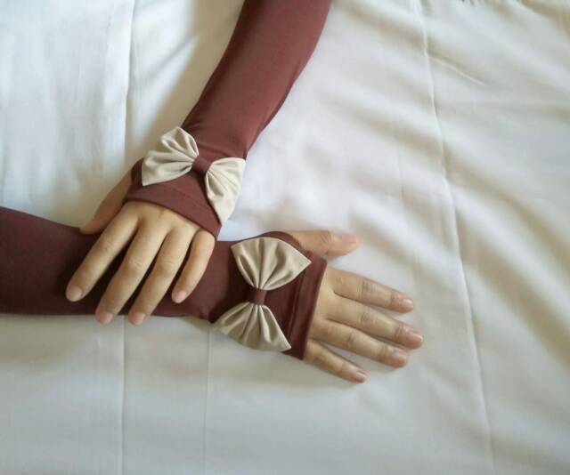 Handsock jempol pita combi /manset tangan /handsock jempol /manset tangan wanita muslimah