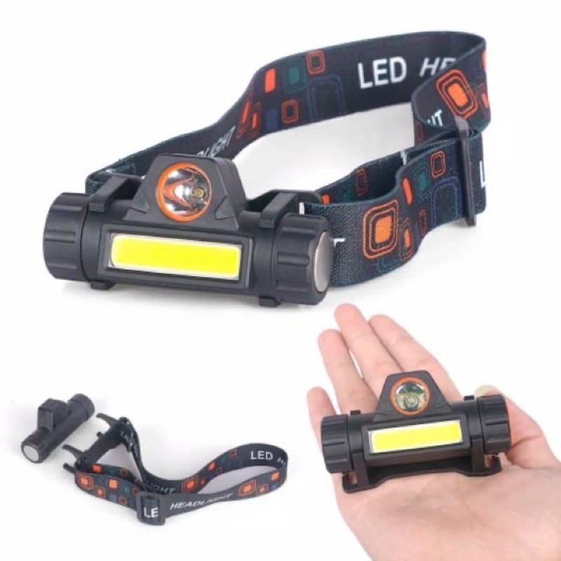 Senter Kepala Sorot Super Terang Led Plus Emergency COB Headlamp Sorot