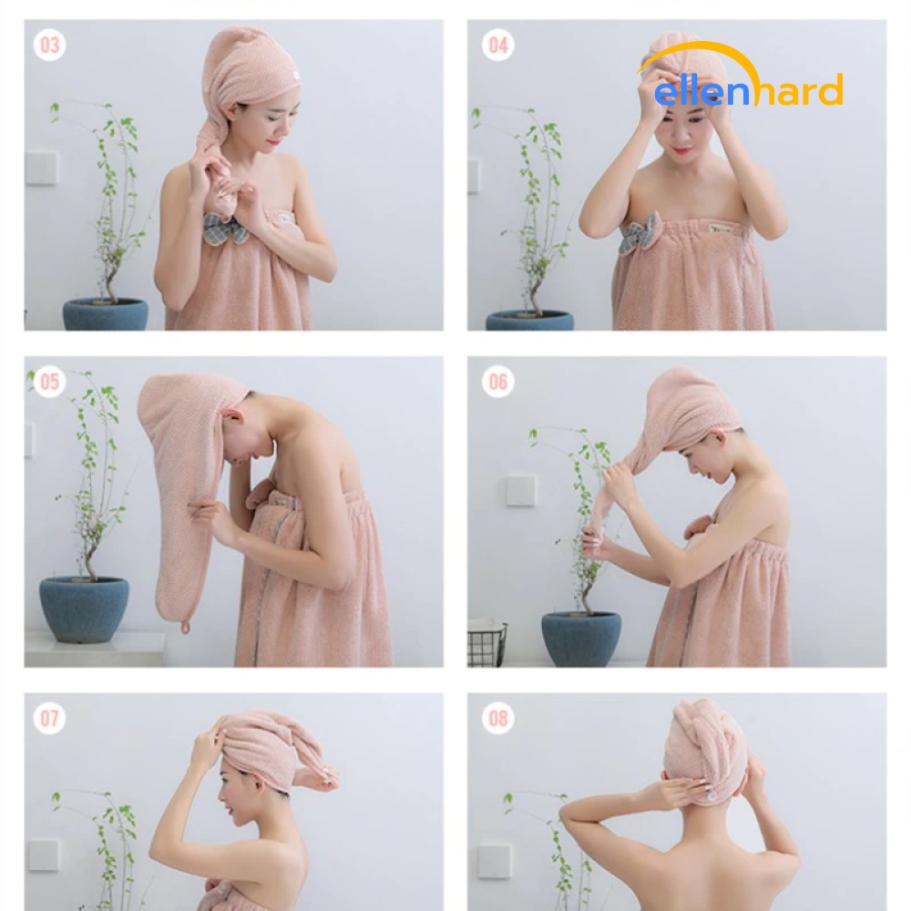 Handuk Pengering Rambut Cepat Kering Handuk Rambut Kepala Keramas Hair Wrap Quick Drying Towel