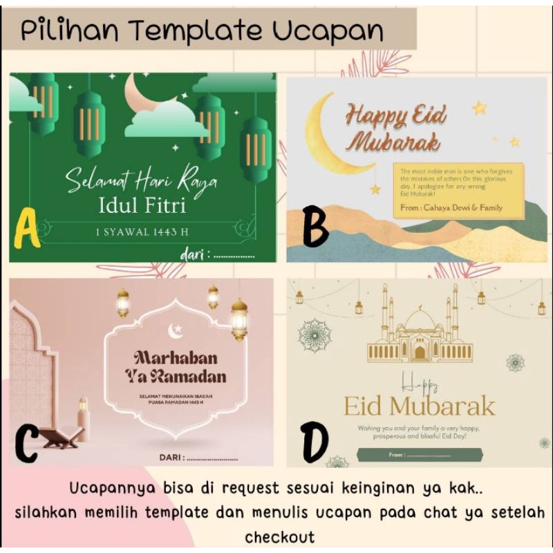 Tambahan Packing Kertas Kado + Ucapan