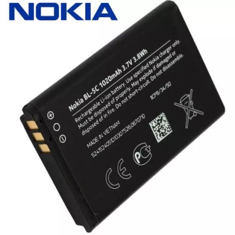 BATERAI ORIGINAL NOKIA BL4C BL5C DOUBLE IC FULL JAPAN CELL