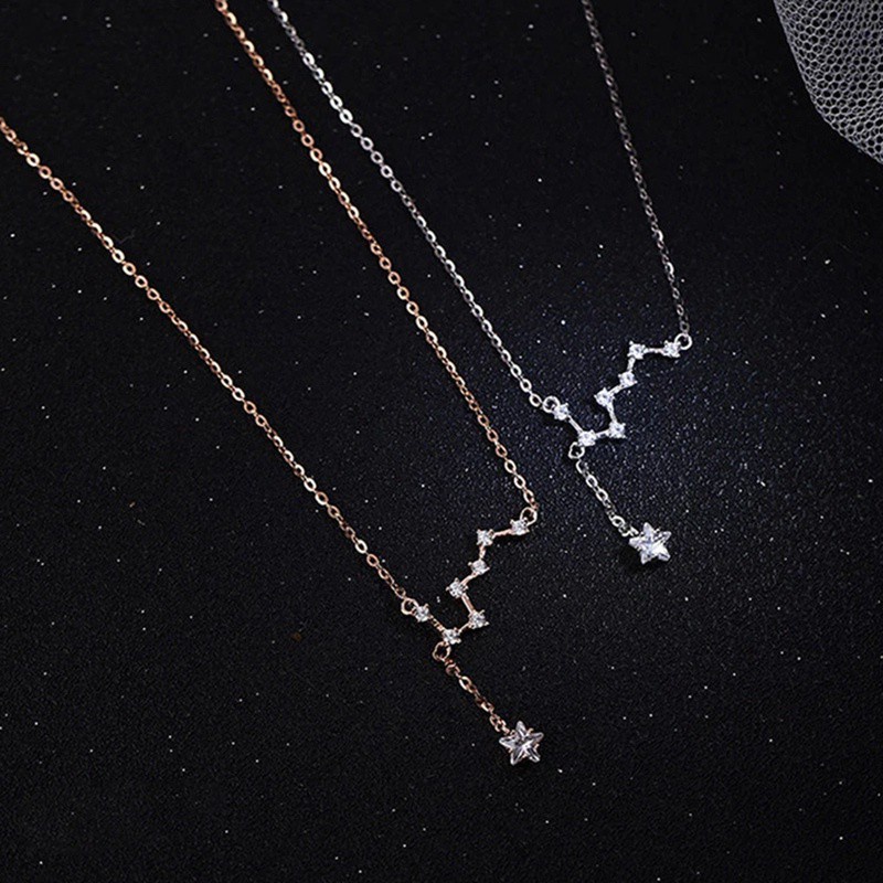 925 Sterling Silver Link Chain Tassel Star Pendent Necklace For Women Girls Wedding Party Jewelry